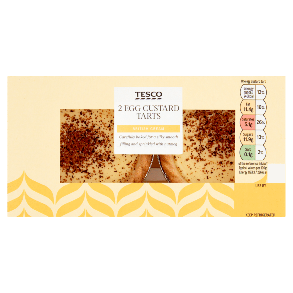 Tesco 2 Egg Custard Tarts
