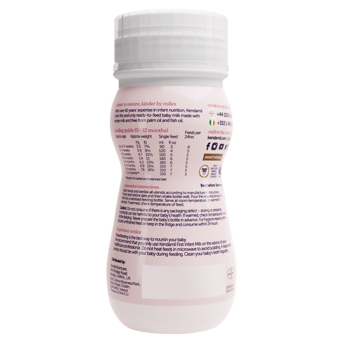 Kendamil First Infant Milk 1 from Birth 250ml