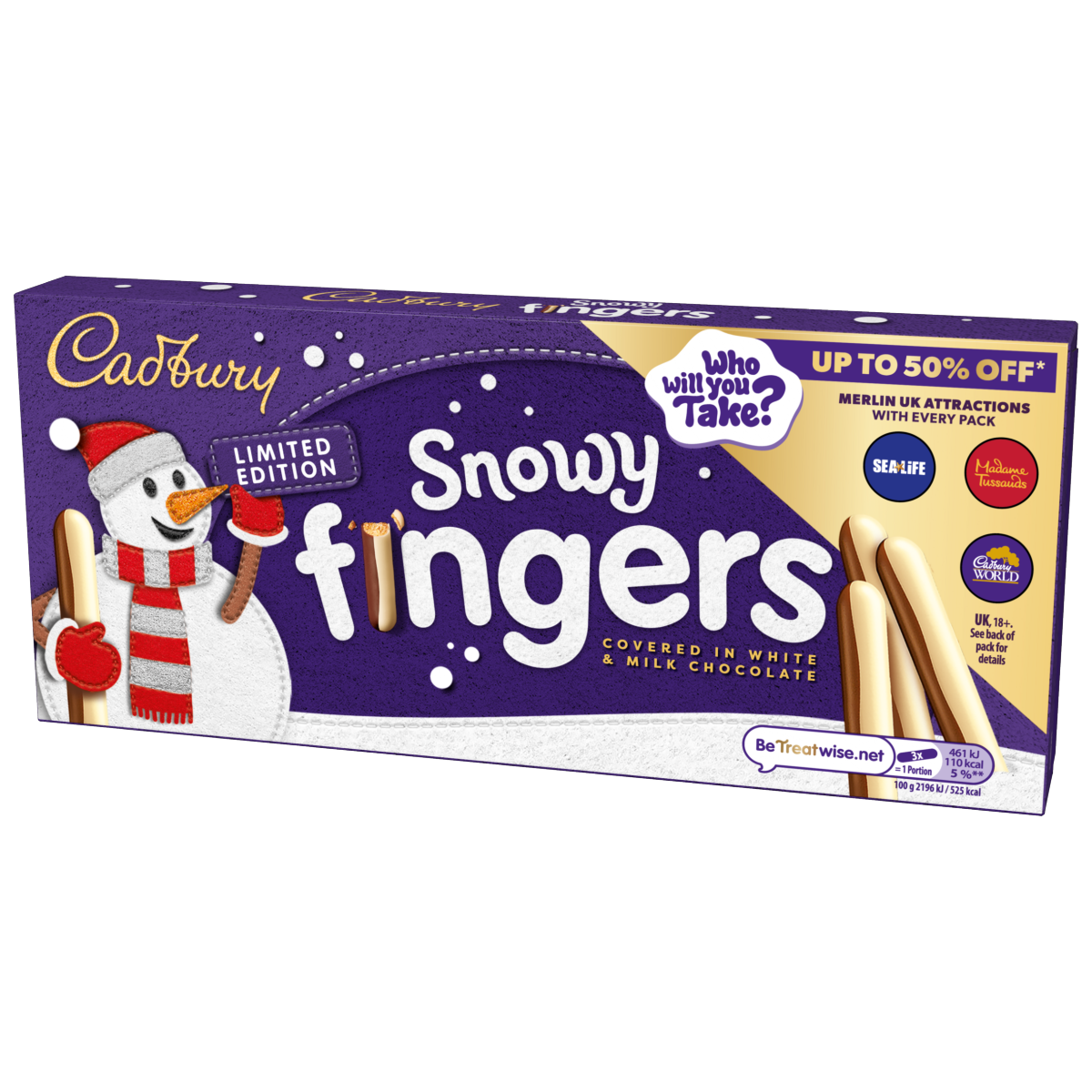 Cadbury Fingers Biscuits Limited Edition Snowy Box 115 g