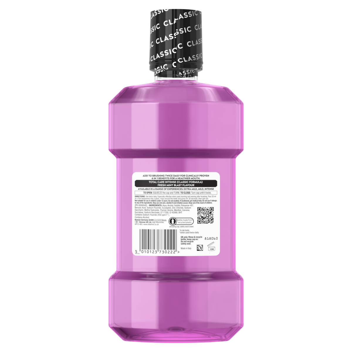 Listerine Total Care Intense Taste Classic Mouthwash 500ml