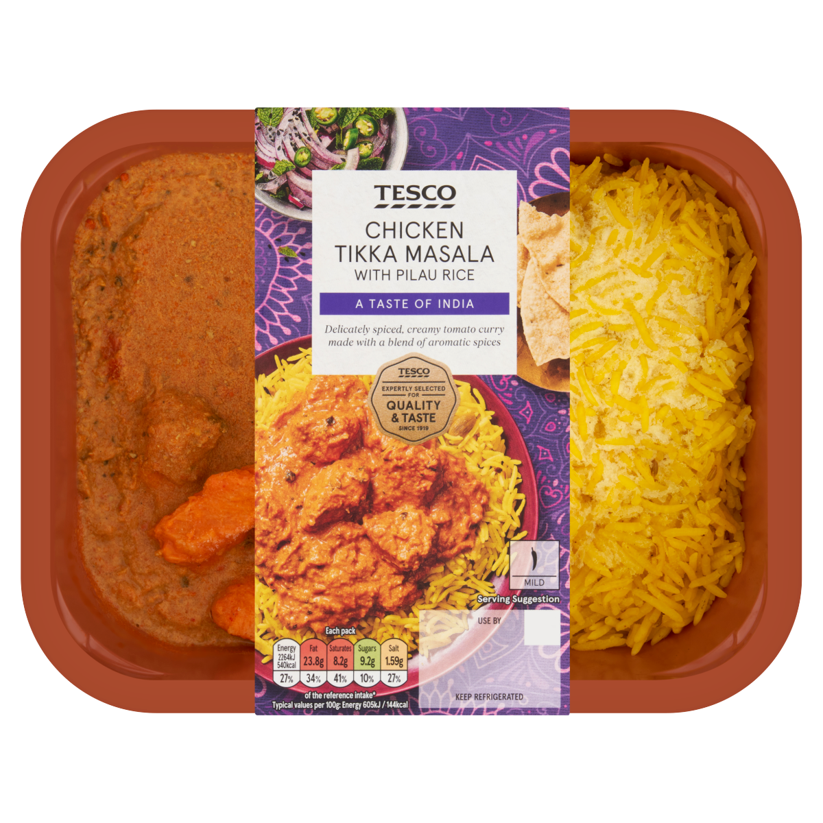 Tesco Chicken Tikka Masala with Pilau Rice 400g