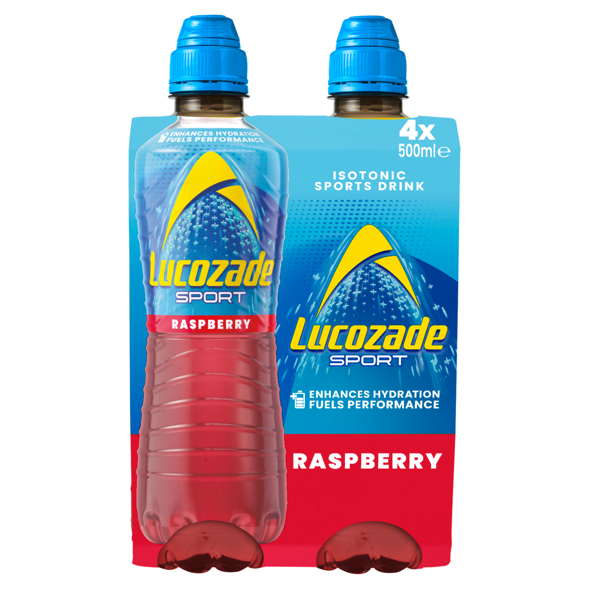 Lucozade Sport Drink Raspberry 4 x 500ml
