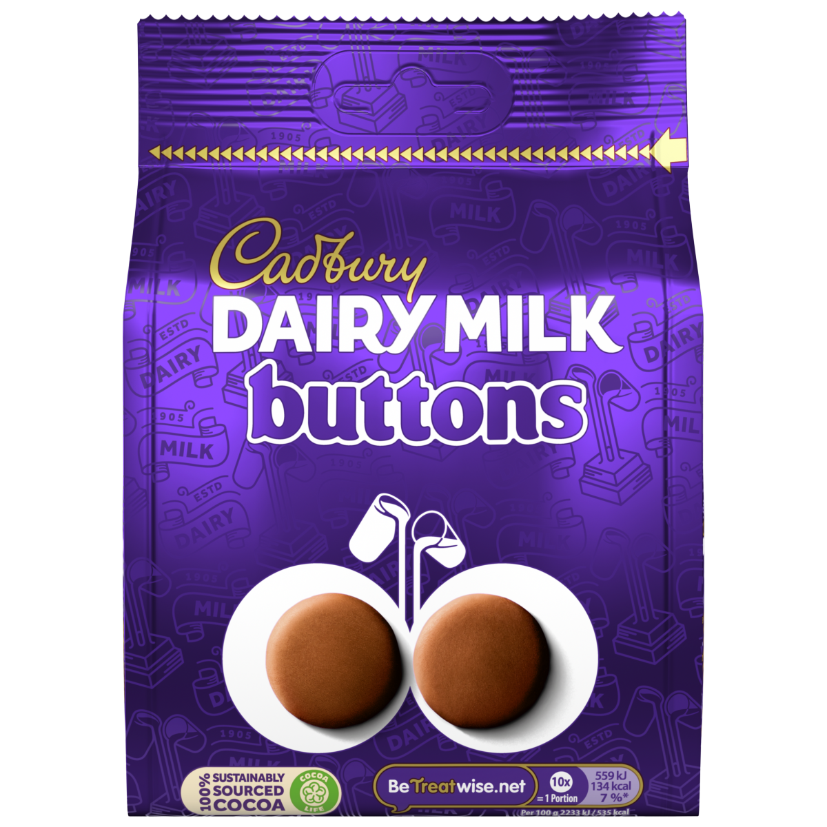 Cadbury Dairy Milk Buttons Chocolate Bag 119g