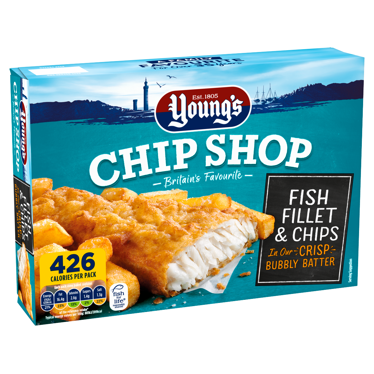 Young’s Chip Shop Fish Fillet & Chips 300g