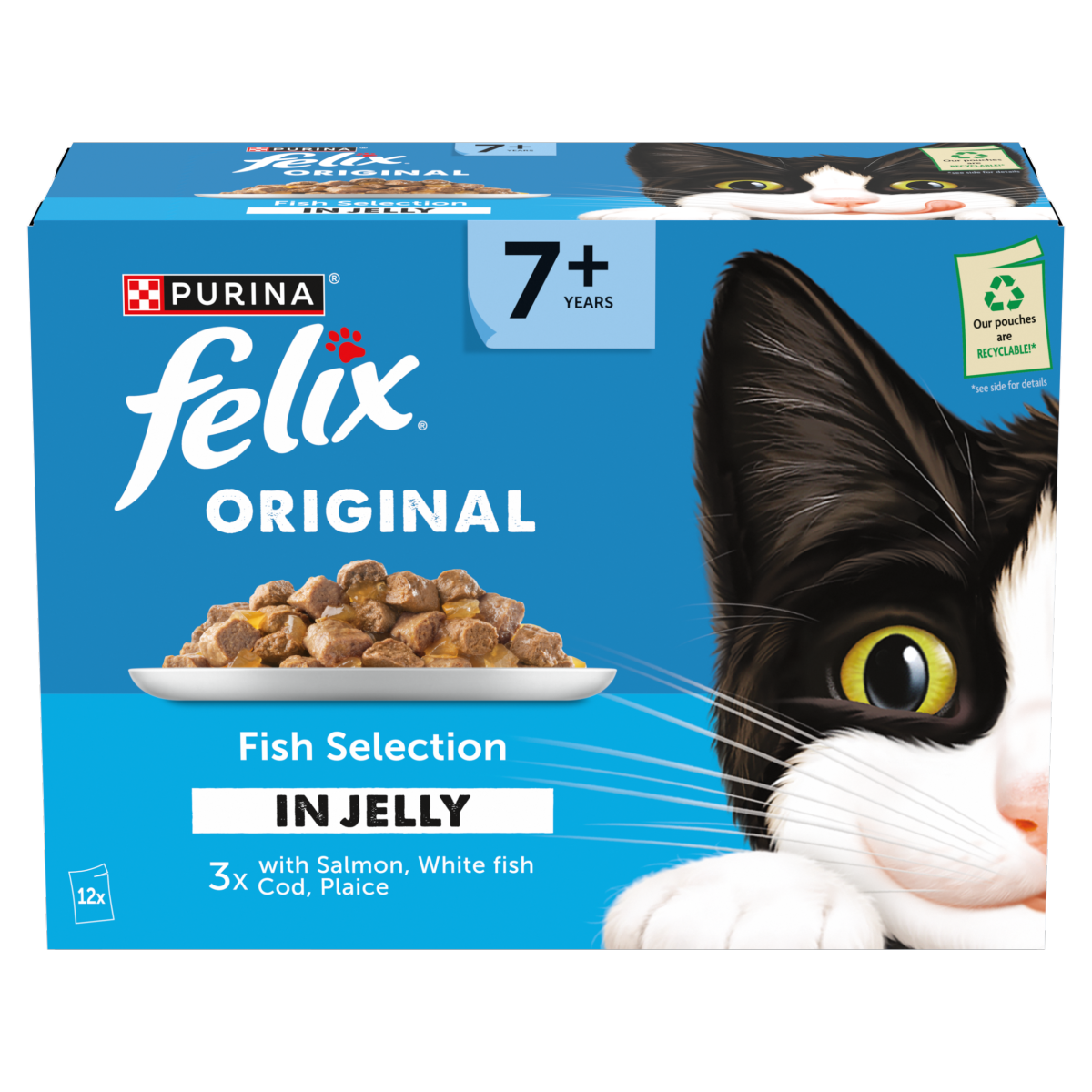 FELIX Original Senior Fish Selection in Jelly Wet Cat Food 12x85g