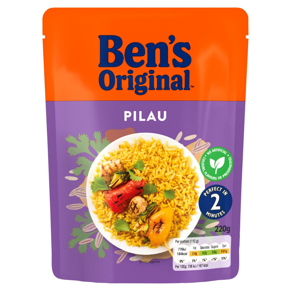 Ben’s Original Pilau Microwave Rice 220g