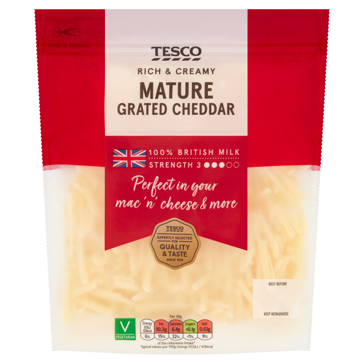 Tesco Mature Grated Cheddar 250g