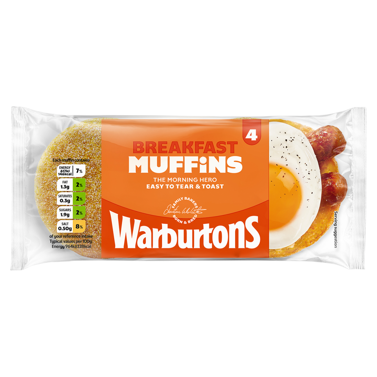 Warburtons 4 Breakfast Muffins