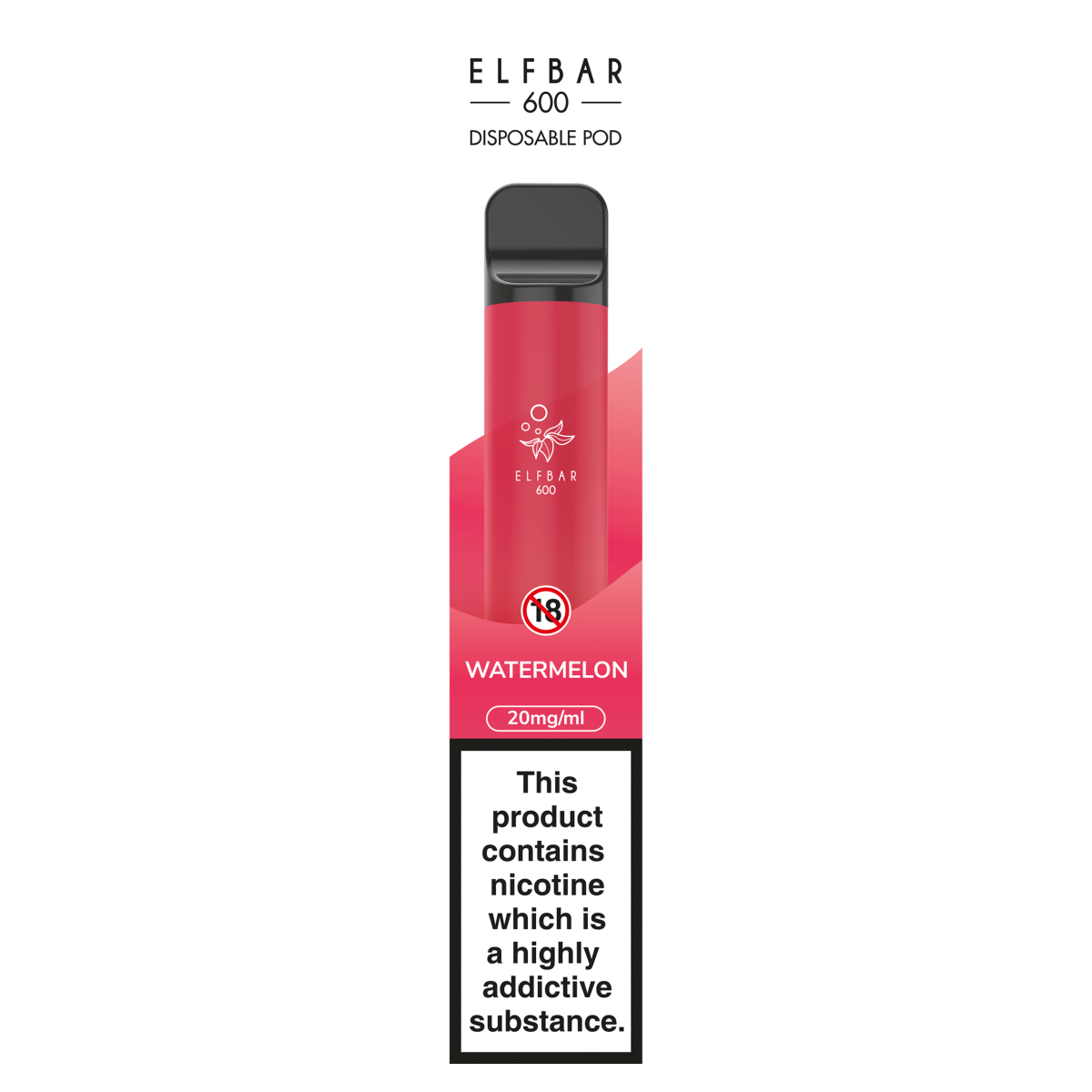 Elfbar 600 Watermelon Disposable Pod 20mg/ml