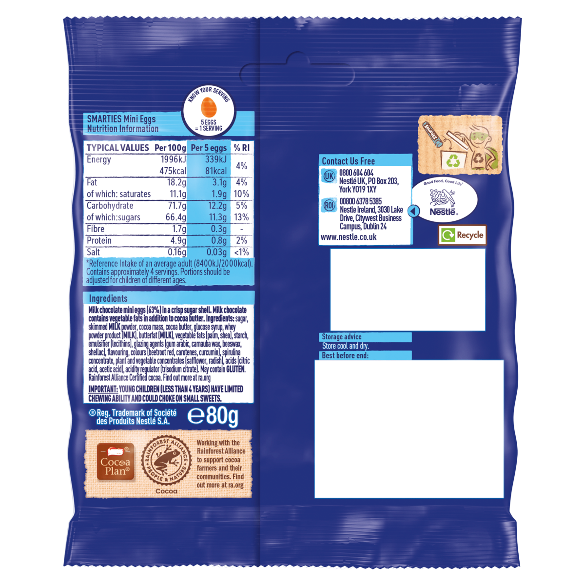 Smarties Mini Eggs 80g