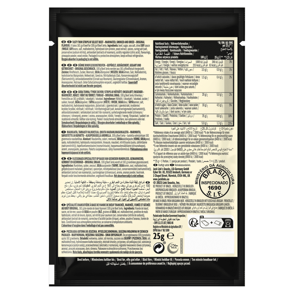 Jack Link’s Mr Beast Beef Jerky Original 25g