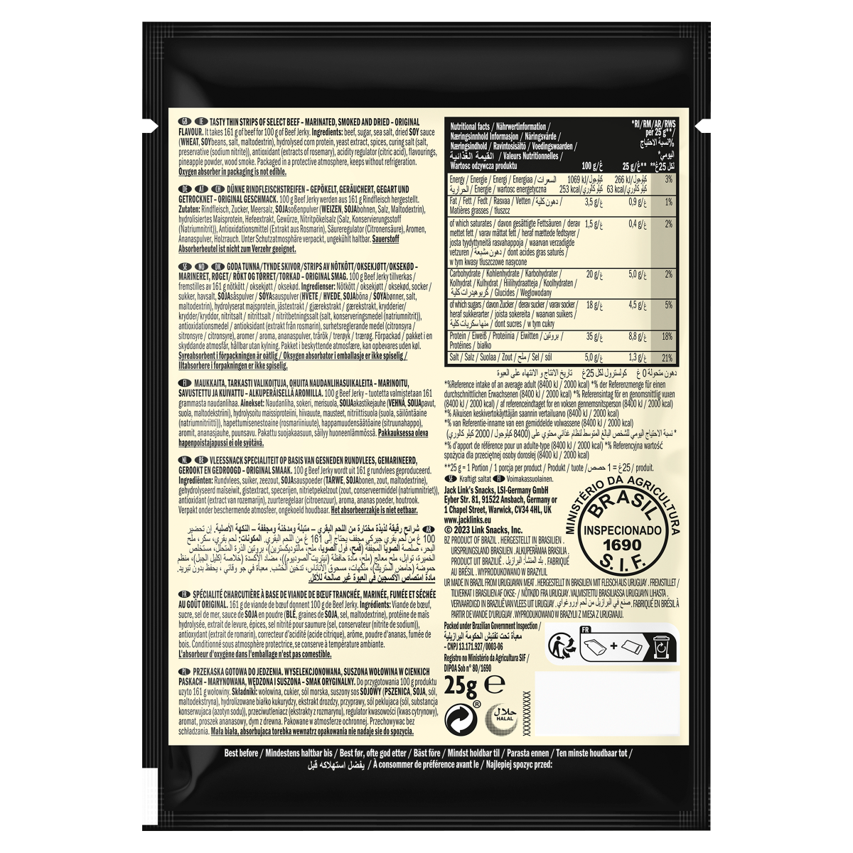 Jack Link’s Mr Beast Beef Jerky Original 25g