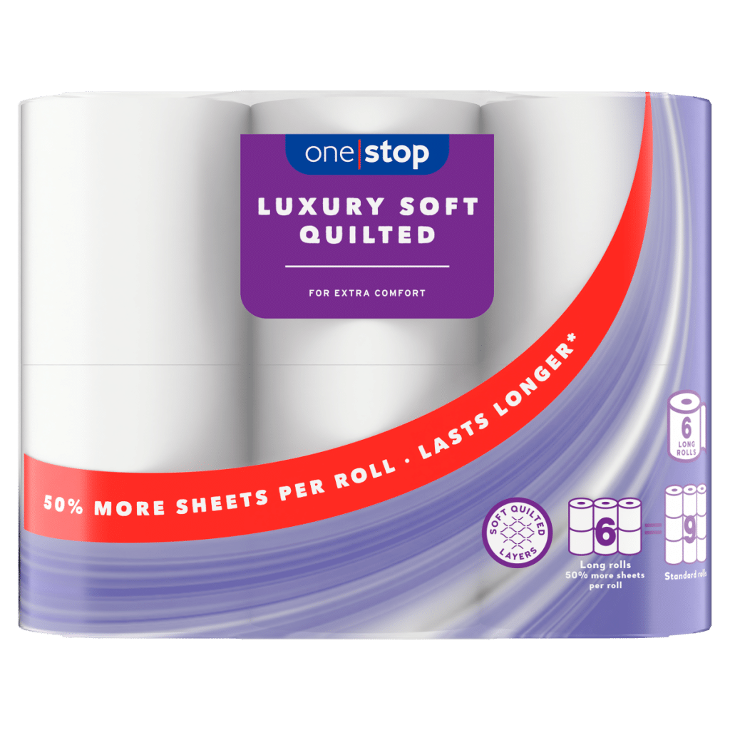 One Stop Luxury Soft Quilted 6 Long Rolls