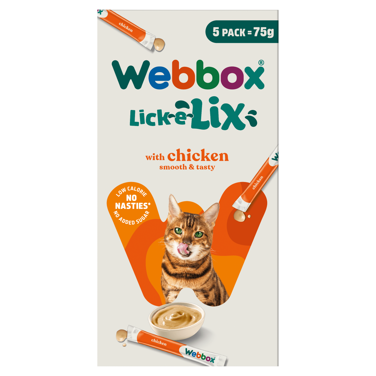 Webbox Lick-e-Lix with Chicken 5 x 15g (75g)