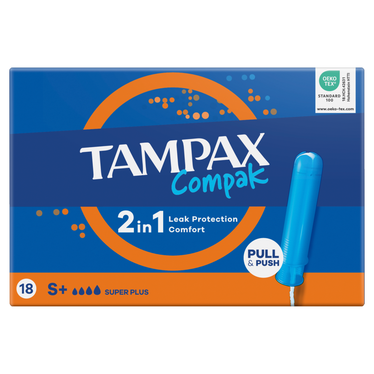 Tampax Compak Super Plus Tampons With Applicator x18
