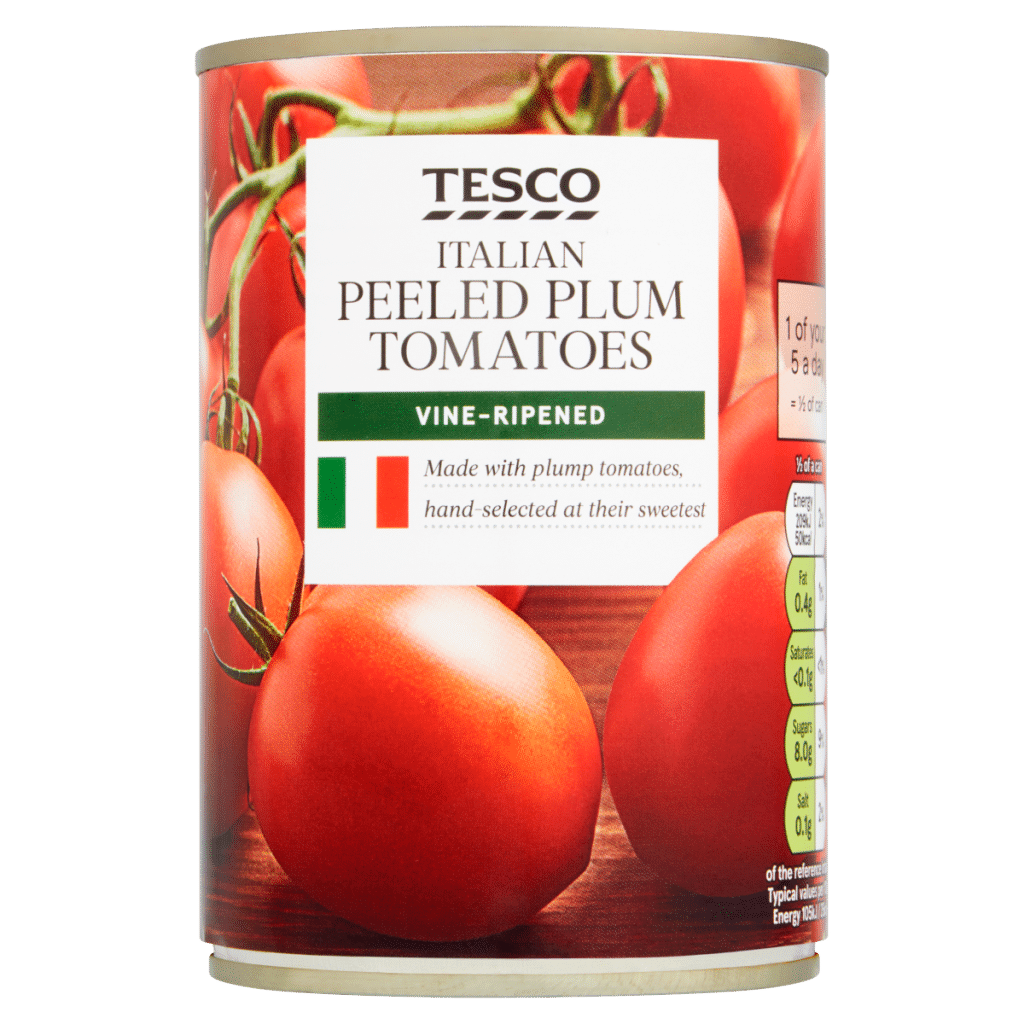 Tesco Italian Peeled Plum Tomatoes 400g