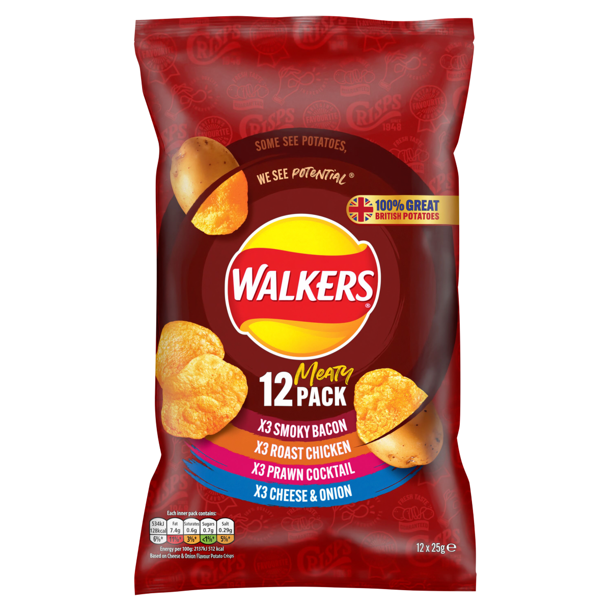 Walkers Meaty Pack 12 x 25g