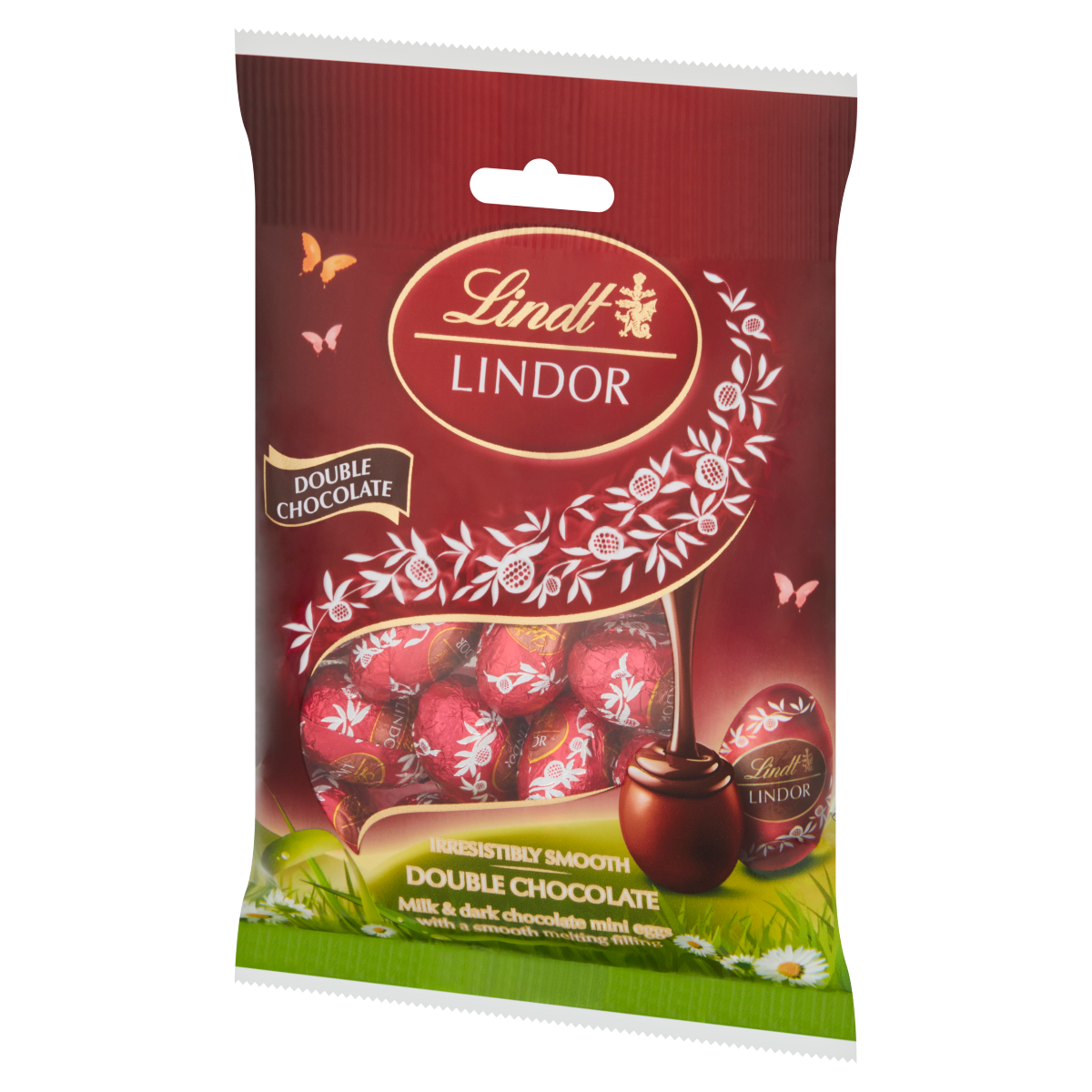 Lindt LINDOR Double Chocolate Mini Eggs with a Smooth Melting Filling 80g