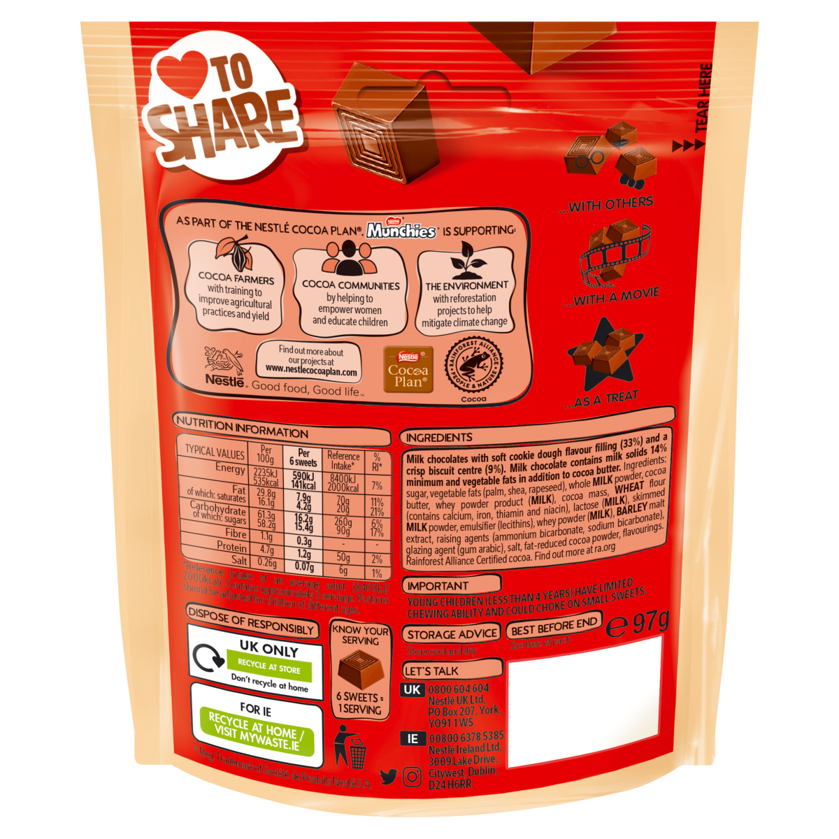 Munchies Cookie Dough Ice Cream 97g