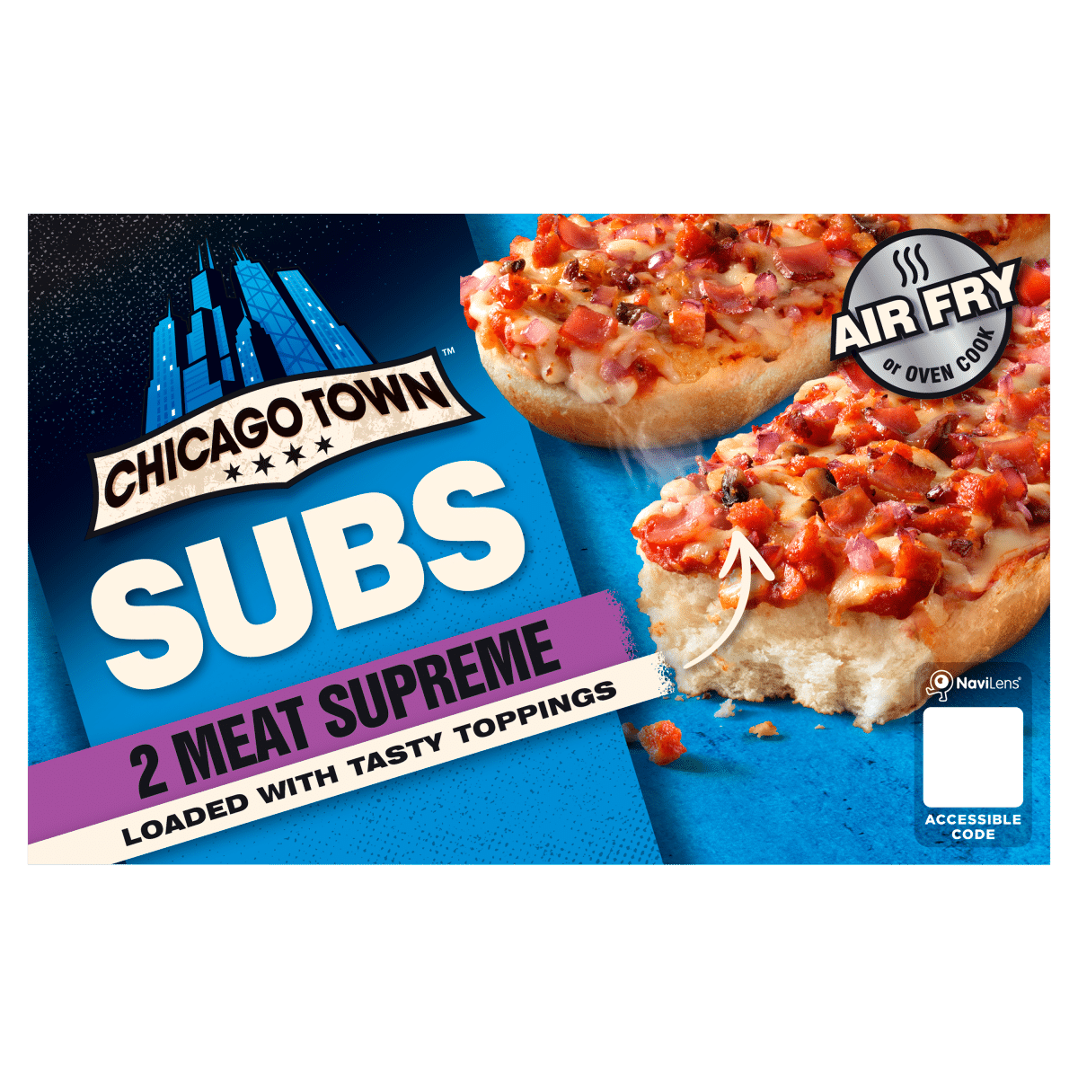 Chicago Town Meat Supreme Subs Pizza 2 x 125g (250g)