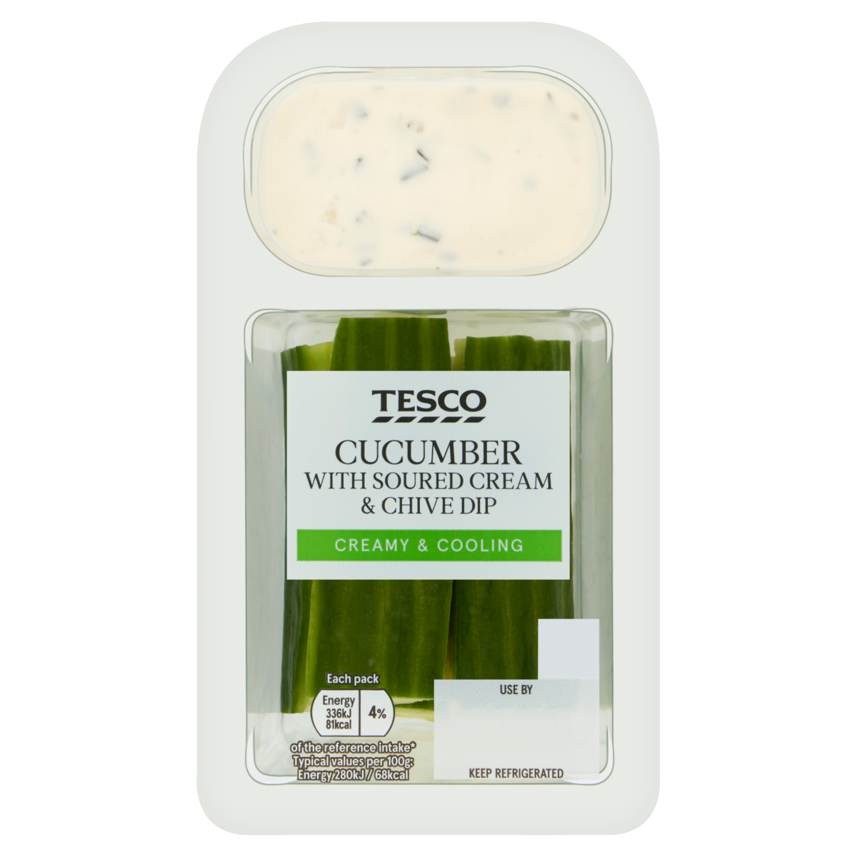 Tesco Cucumber with Soured Cream & Chive Dip 120g