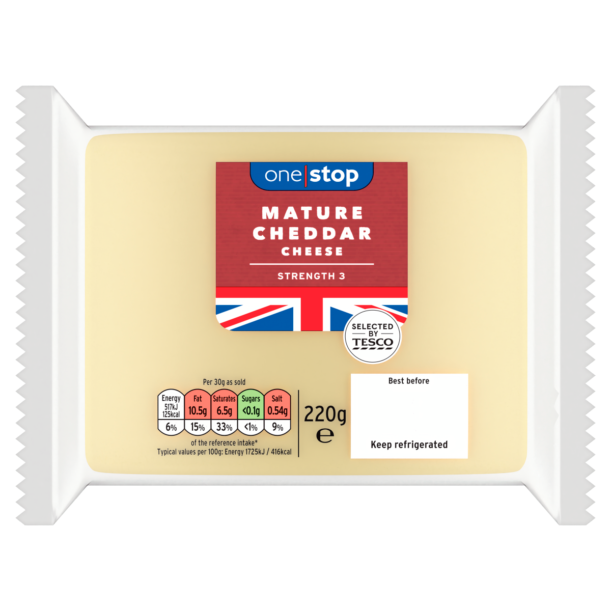 One Stop Mature Cheddar Cheese 220g