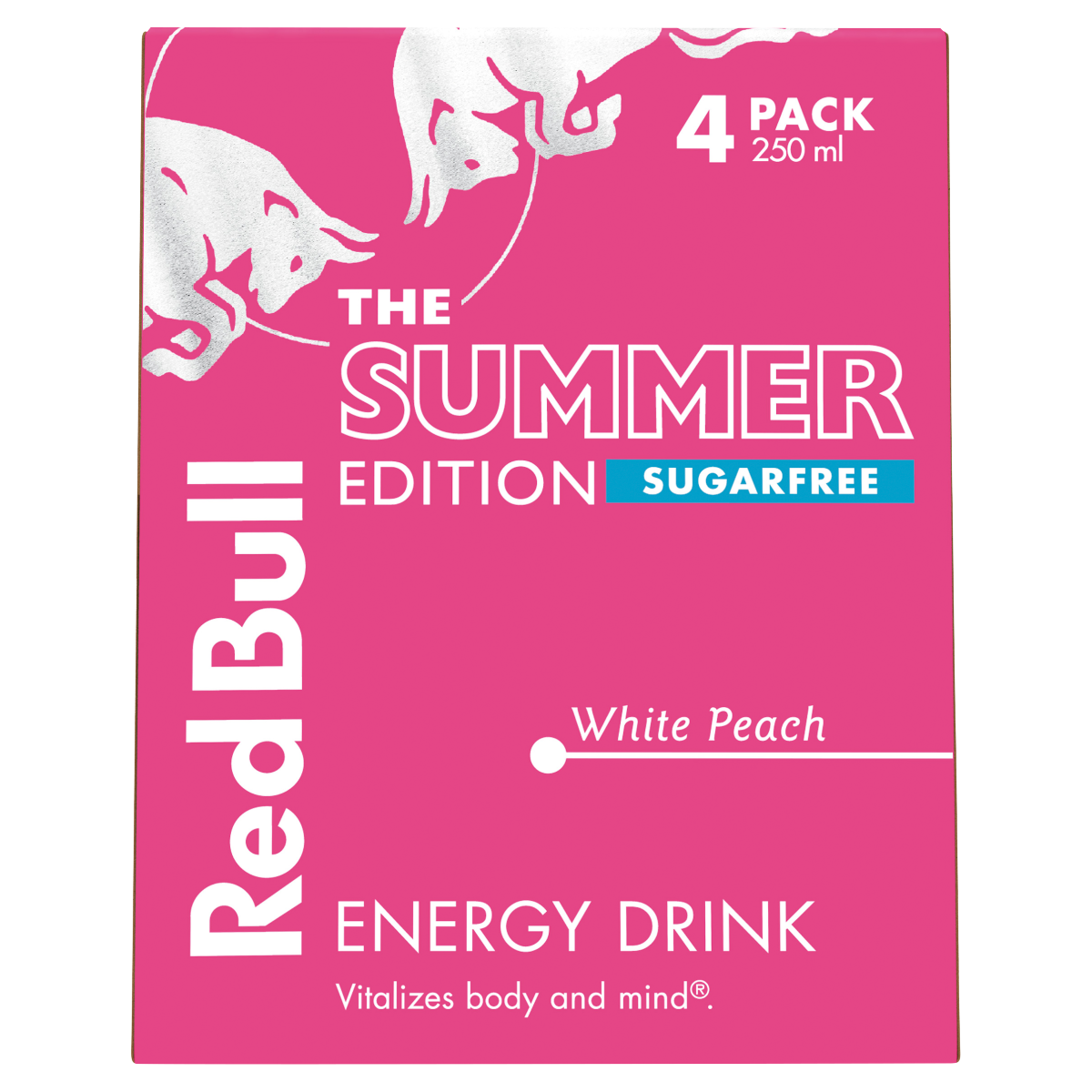 Red Bull The Summer Edition Sugarfree White Peach Energy Drink 4 x 250ml