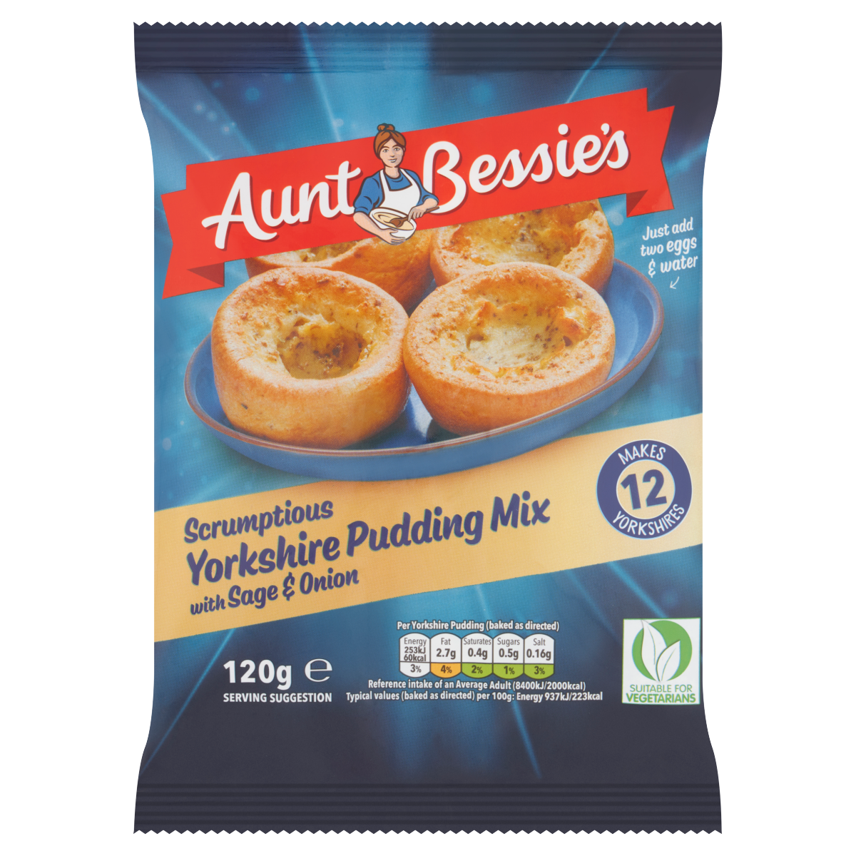 Aunt Bessie’s Scrumptious Yorkshire Pudding Mix with Sage & Onion 120g