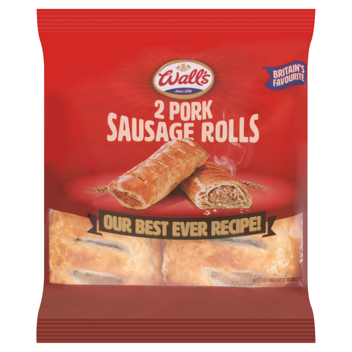 Wall’s 2 Pork Sausage Rolls 160g
