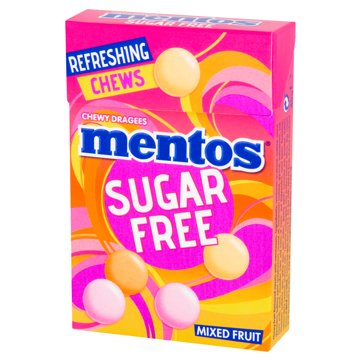 Mentos Chewy Dragees Sugar Free Mixed Fruit 45g