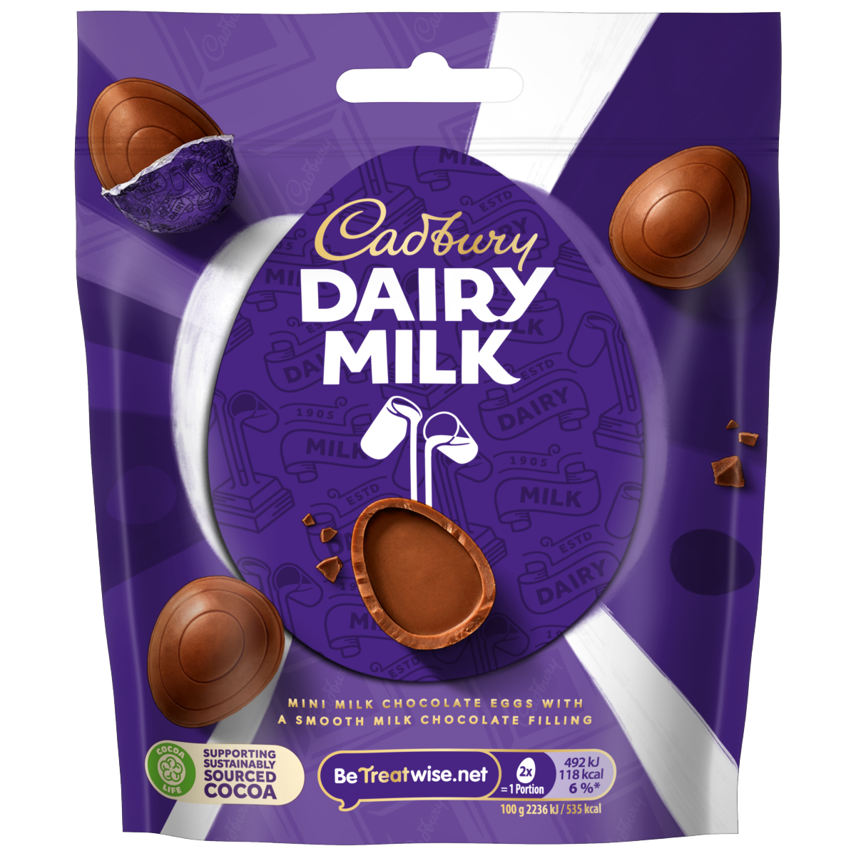 Cadbury Dairy Milk Mini Chocolate Eggs Bag 77g