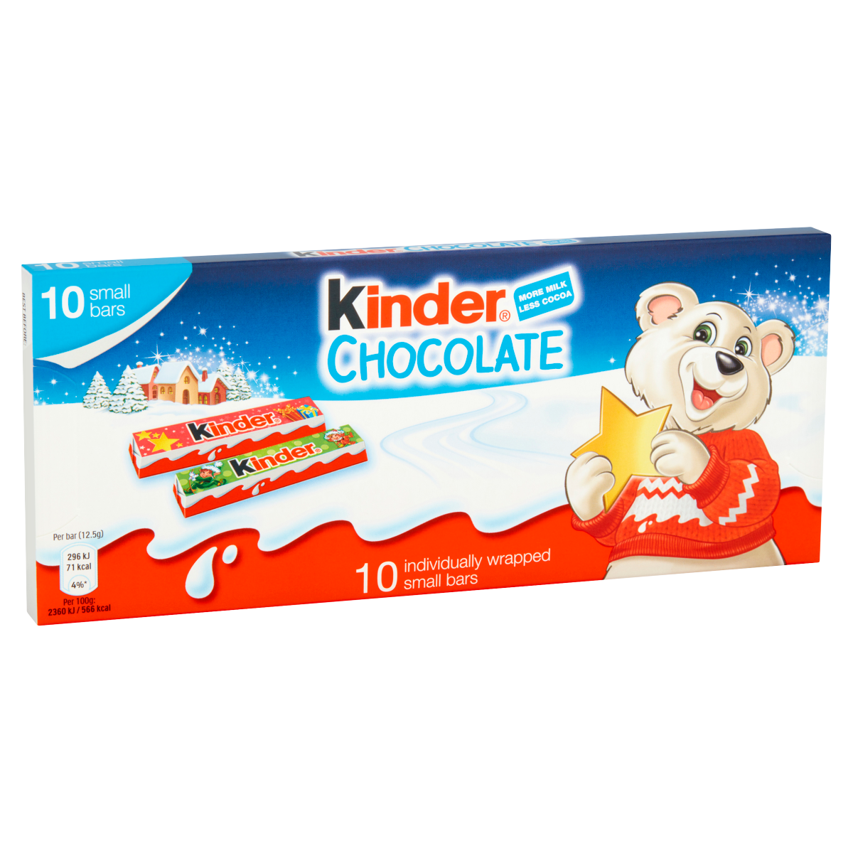 Kinder Chocolate 10 Wrapped Small Bars 125g