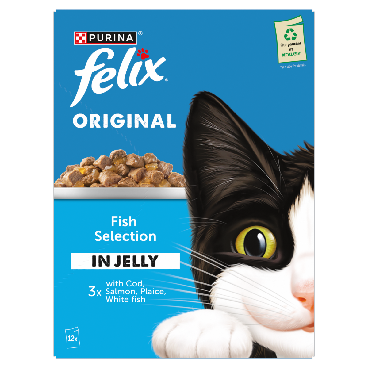 FELIX Original Fish Selection in Jelly Wet Cat Food 12x85g