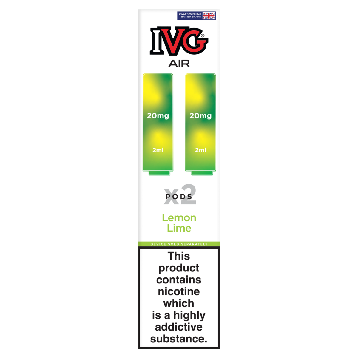 IVG Air 2 Lemon Lime Pods 20mg