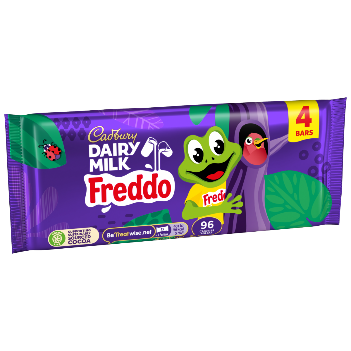 Cadbury Dairy Milk Freddo Chocolate Bar 4 Pack Multipack 72g (4 x 18g)