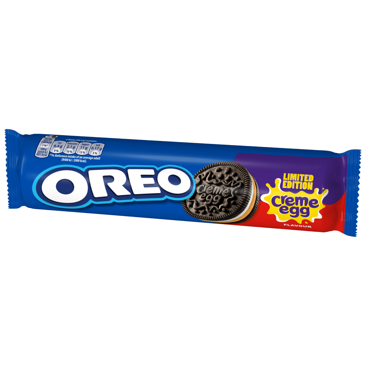 OREO Limited Edition Vanilla and Creme Egg Flavour Chocolate Sandwich biscuits Slug pack 157 g