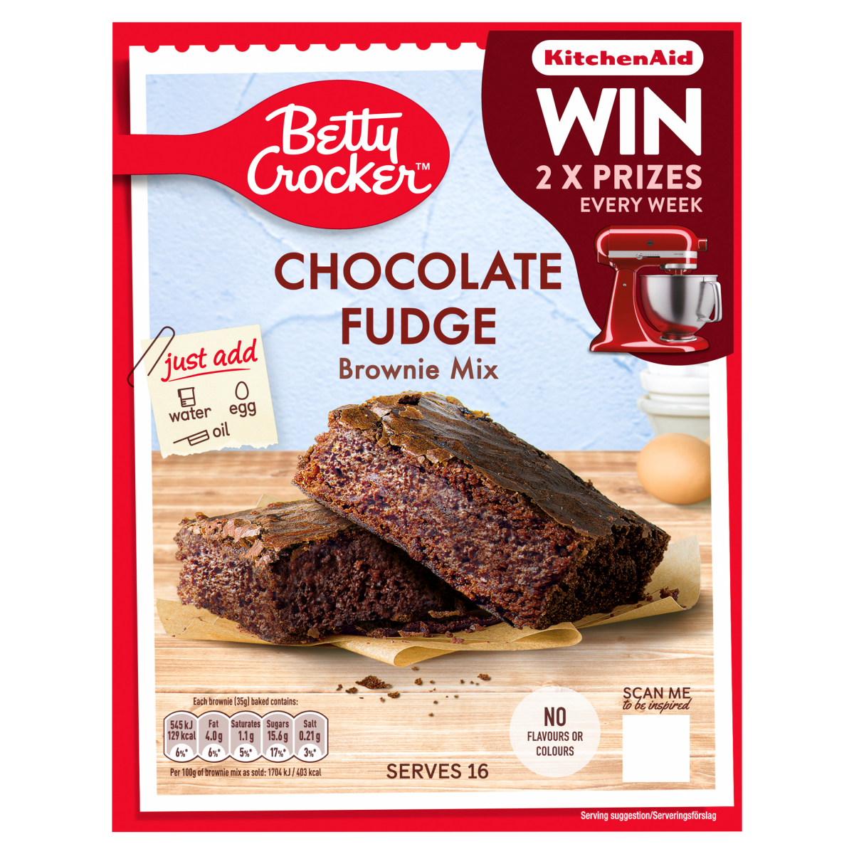 Betty Crocker Chocolate Fudge Brownie Mix 415g