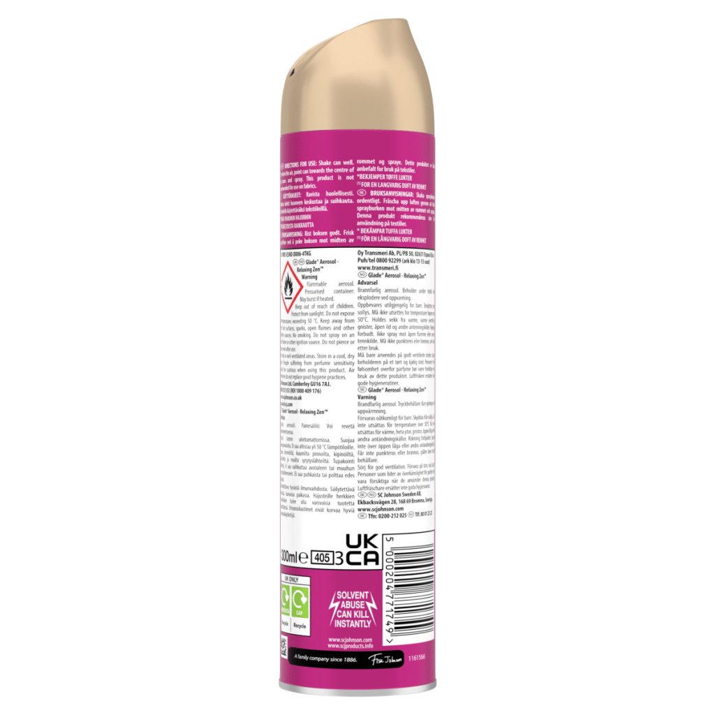 Glade Aerosol Air Freshener Relaxing Zen 300ml