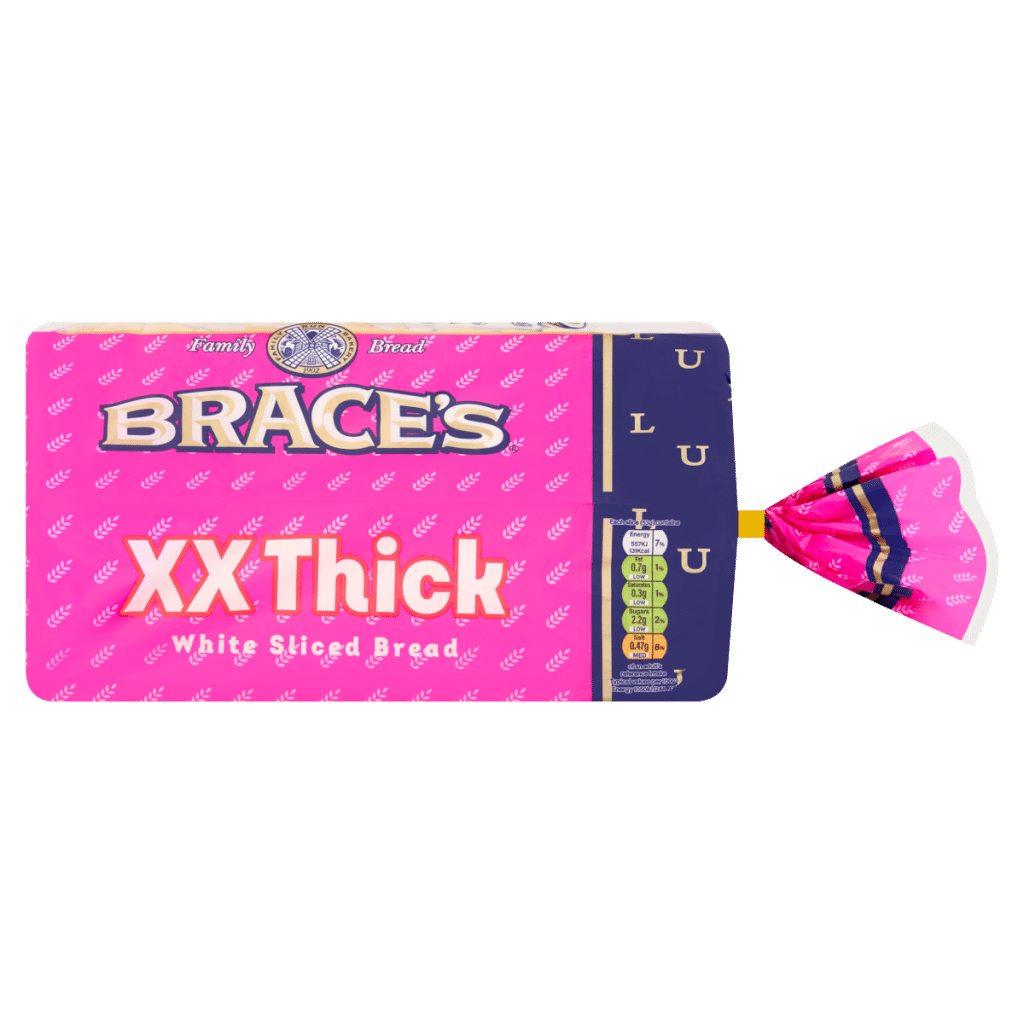 Brace’s XX Thick White Sliced Bread 800g