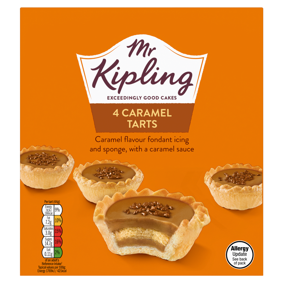 Mr Kipling 4 Caramel Tarts
