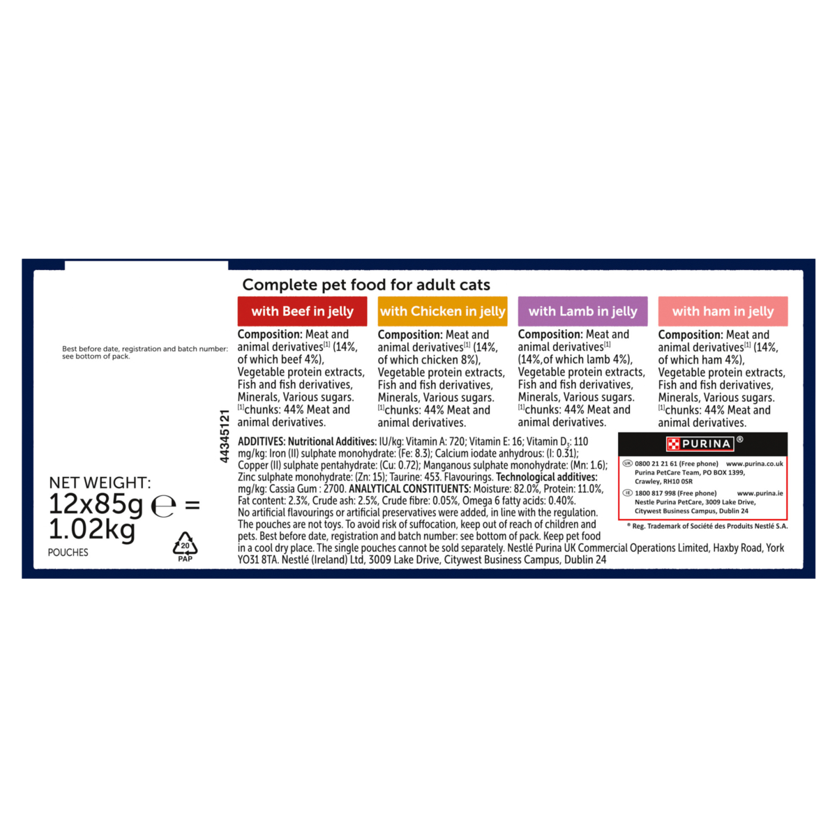 Felix As Good As It Looks Meaty Selection in Jelly 12 x 85g (1.02kg)