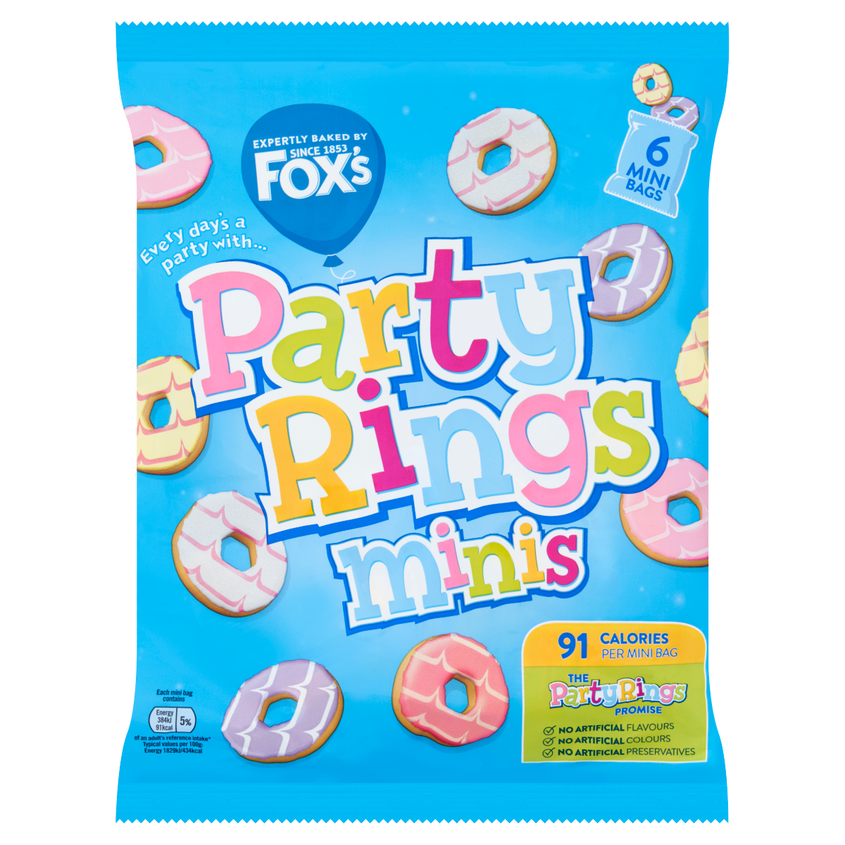 Fox’s Party Rings Minis 6 x 21g