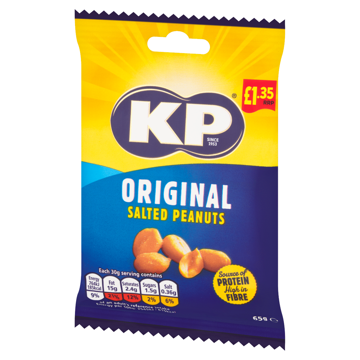 KP Original Salted Peanuts 65g