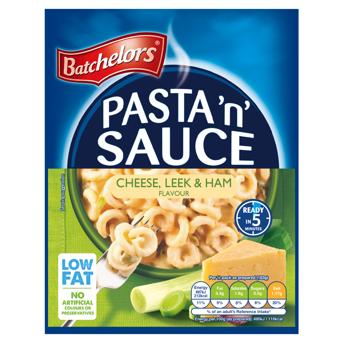 Batchelor’s Pasta ‘n’ Sauce Cheese, Leek & Ham Flavour 99g