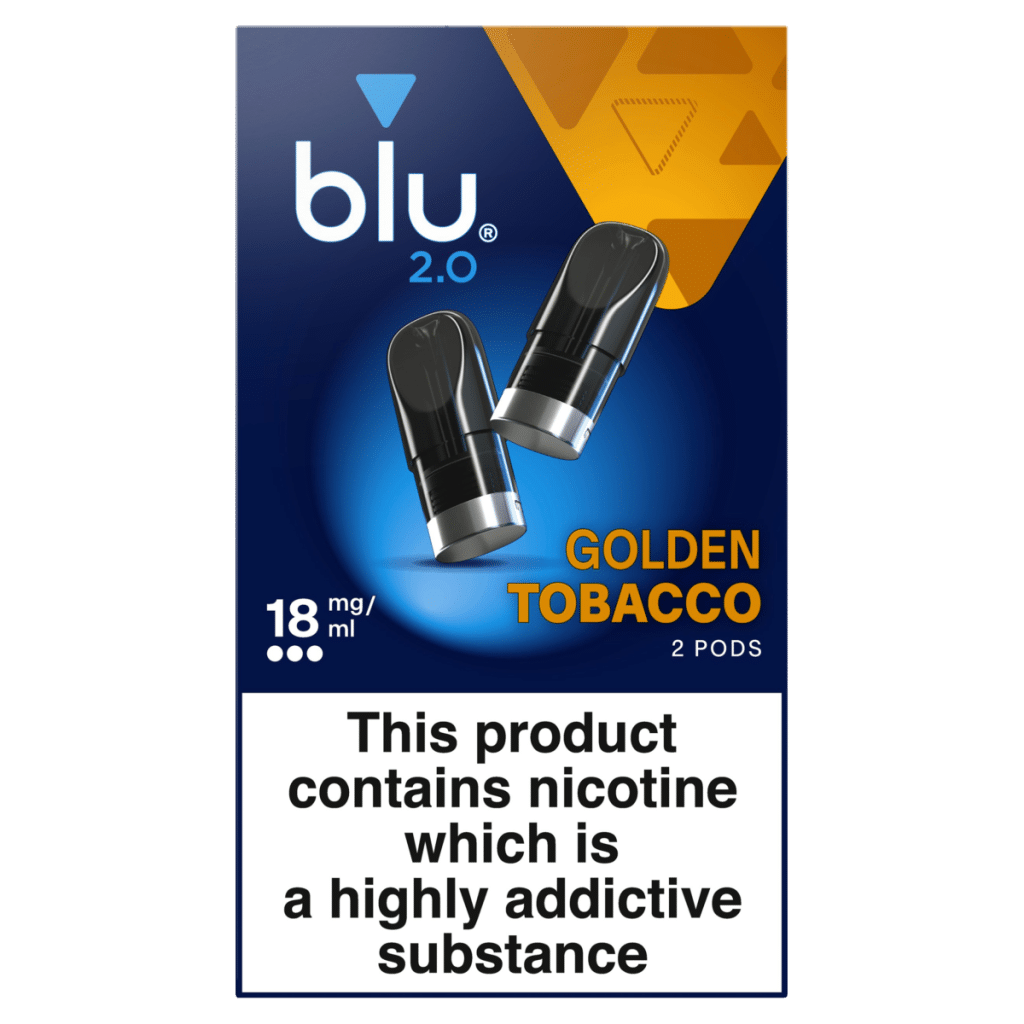 blu 2.0 Golden Tobacco Vape Pods 18mg/ml 2 x 1.9ml