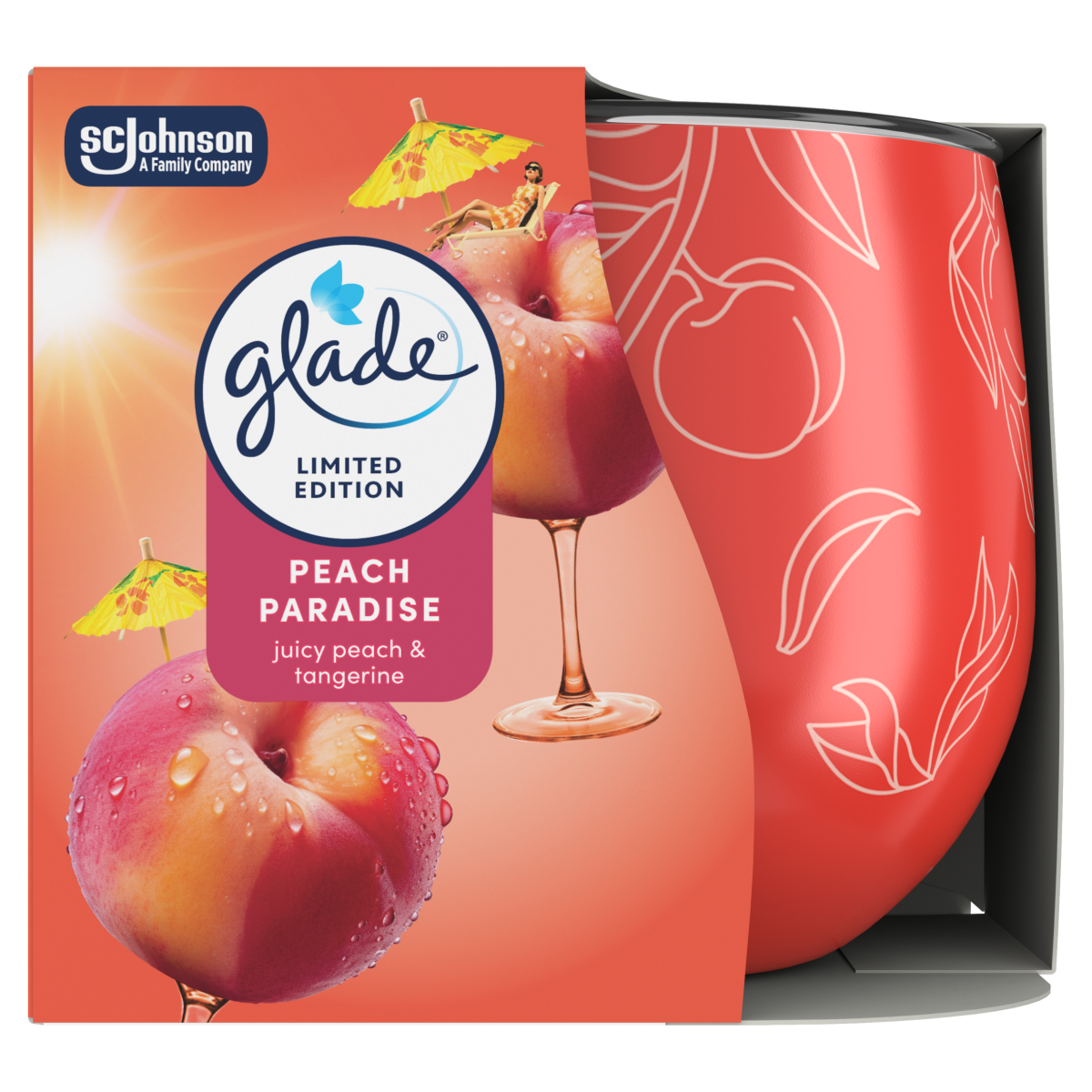 Glade Scented Candle Sleeved Peach Paradise 108g