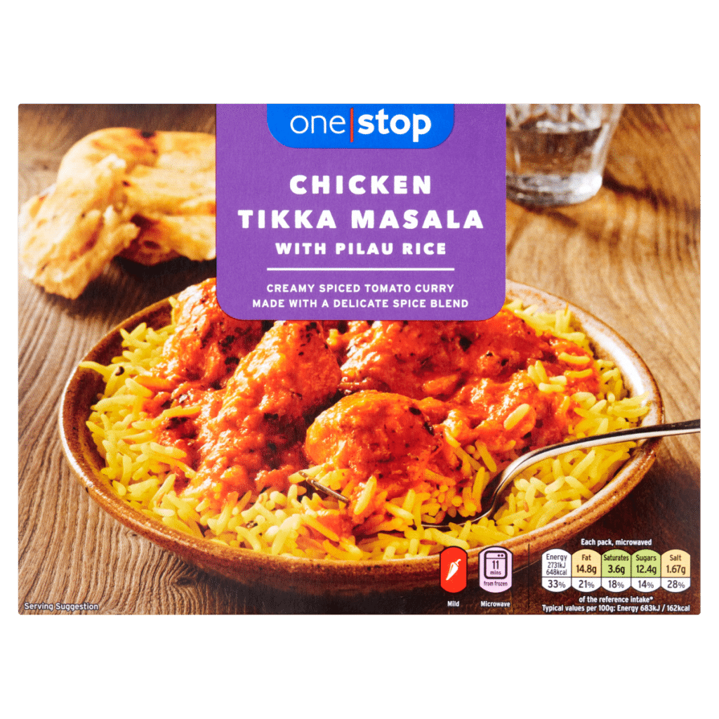 One Stop Chicken Tikka Masala with Pilau Rice 400g