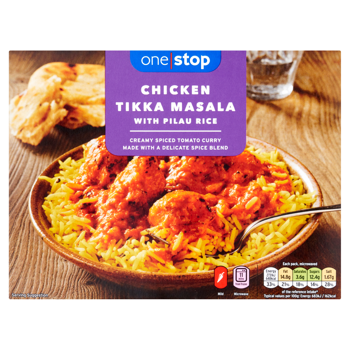 One Stop Chicken Tikka Masala with Pilau Rice 400g
