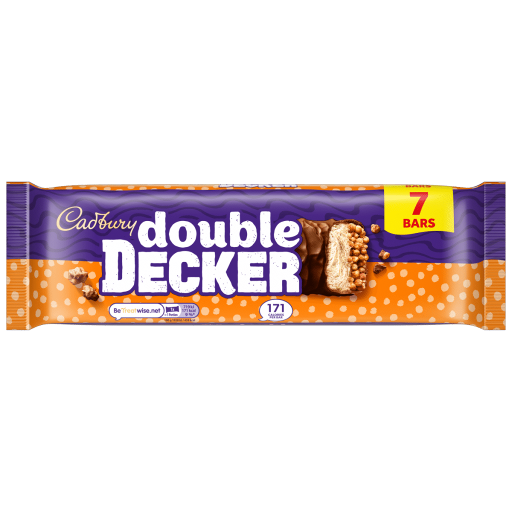 Cadbury Double Decker Chocolate Bar 7 Pack Multipack 261.1g (7 x 37.3g)