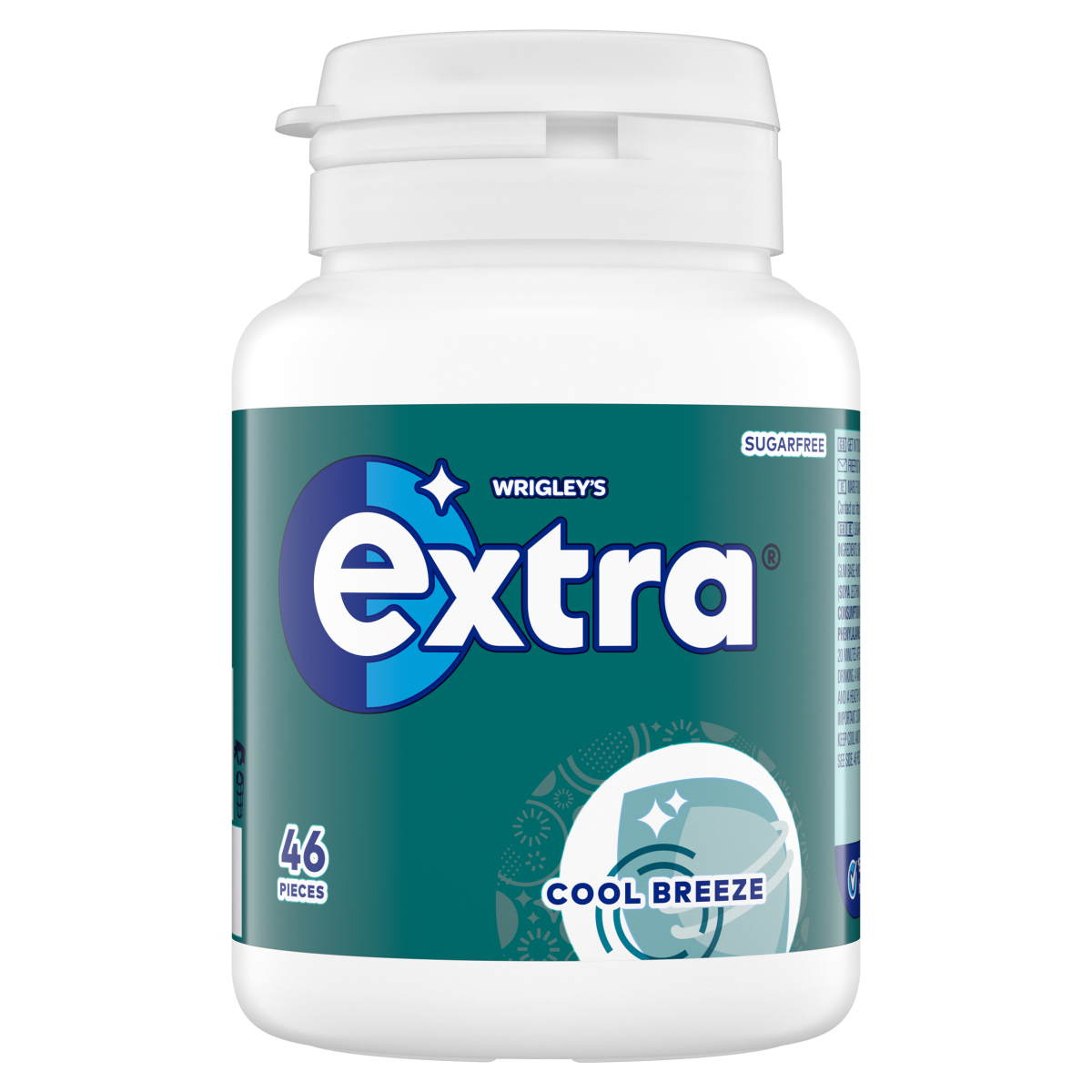 Extra Cool Breeze Sugarfree Chewing Gum Bottle 46 Pieces